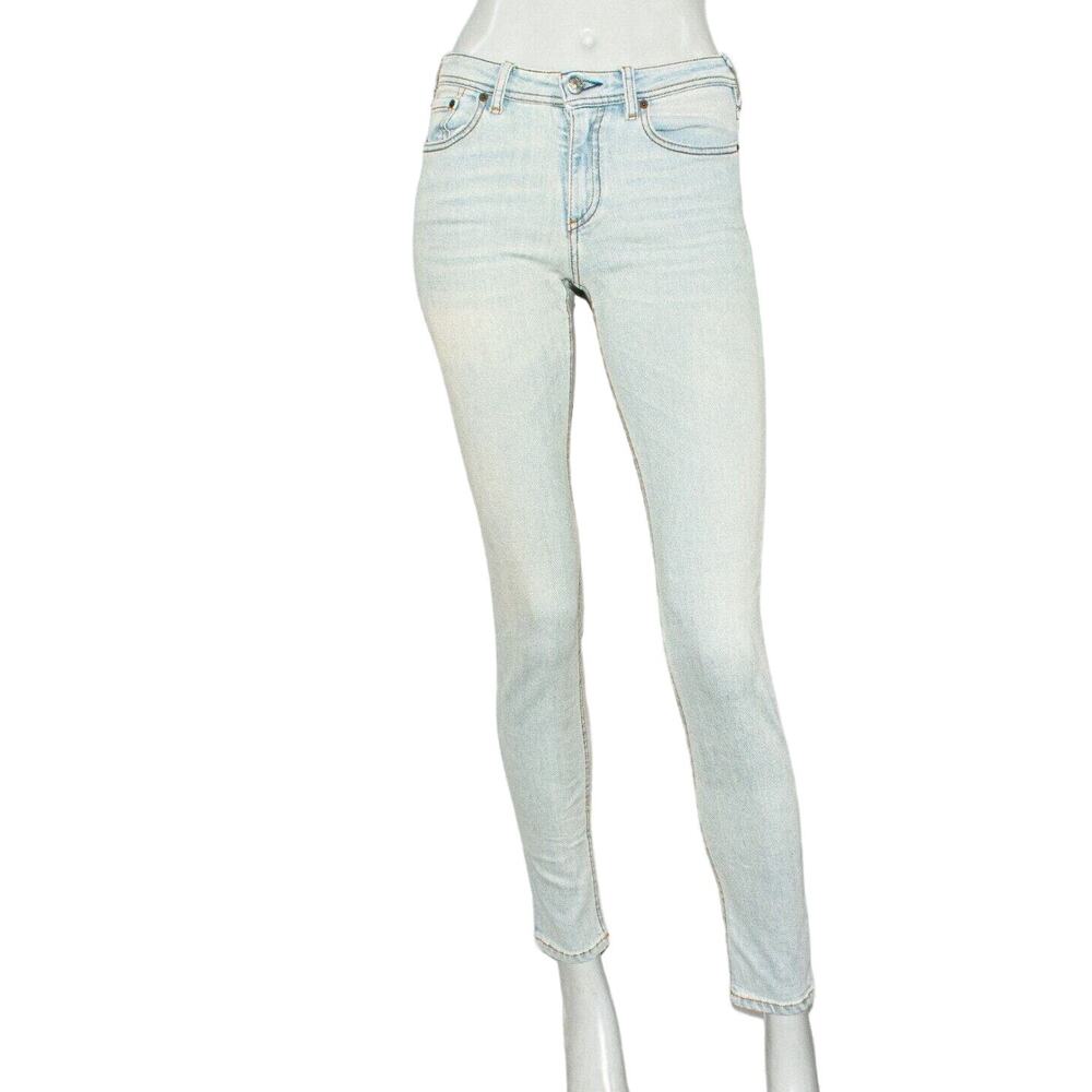 Acne Studios Bla Konst Clim LT Blue Jeans Cropped Women's Size 26"